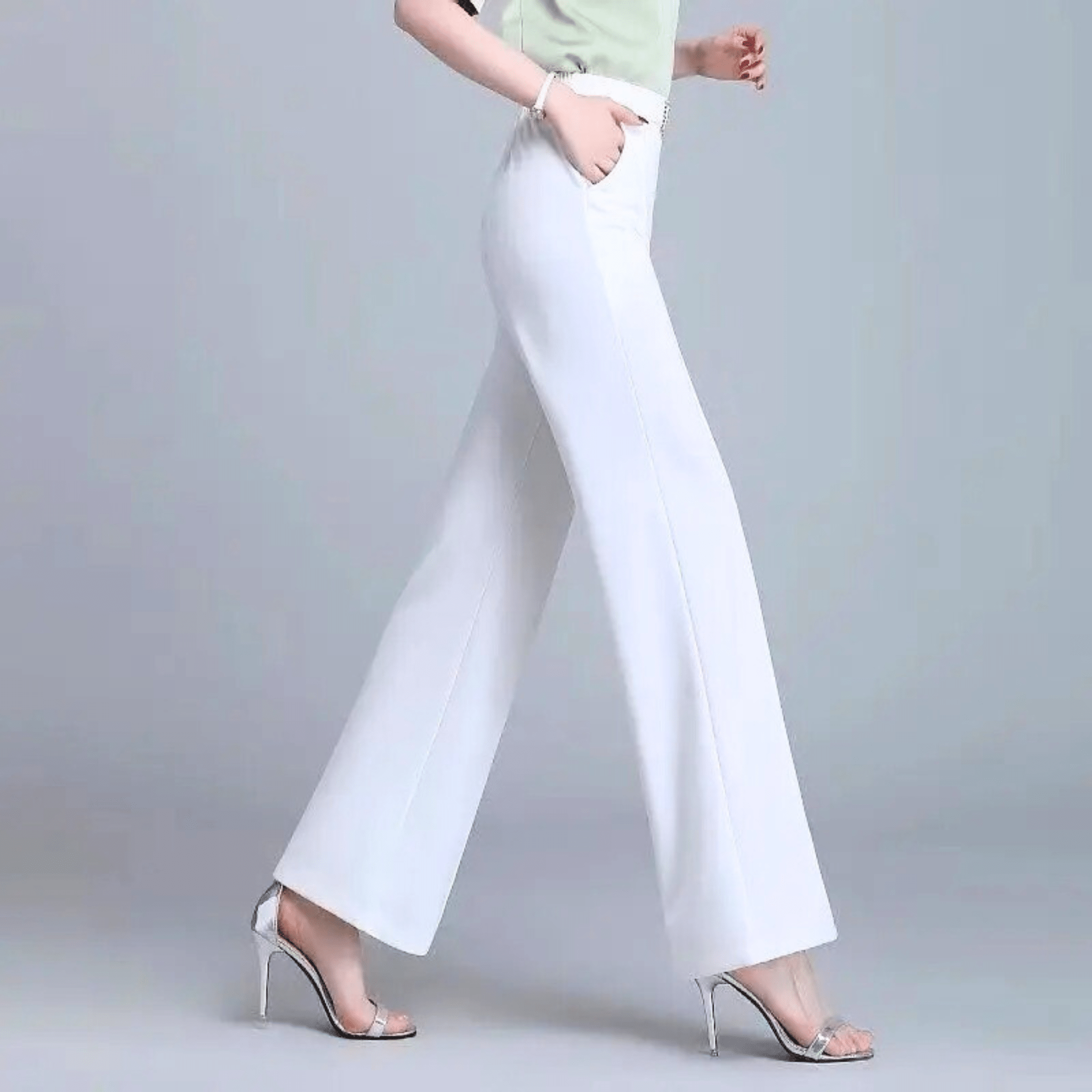 Ice Silk High-Waist Pants