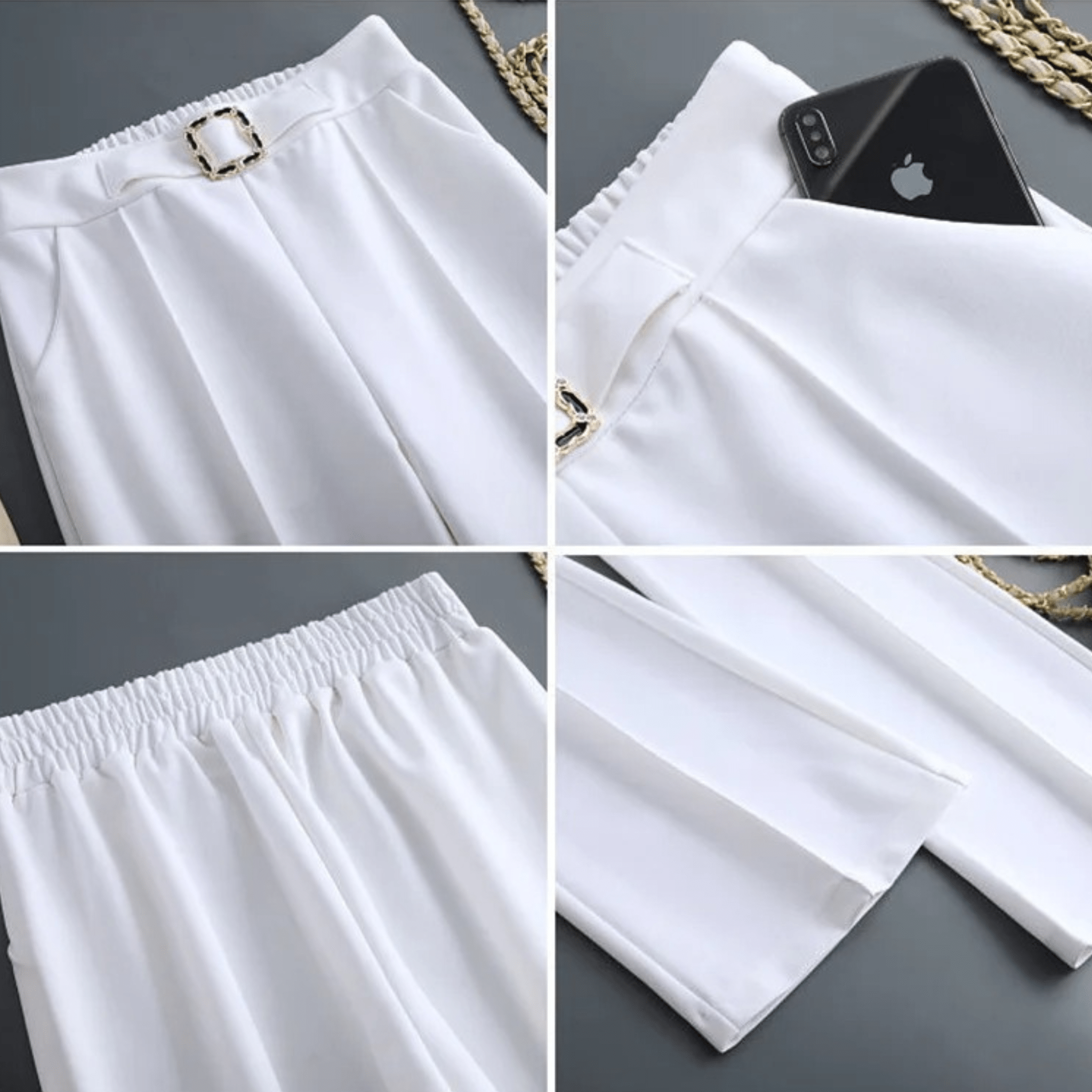 Ice Silk High-Waist Pants