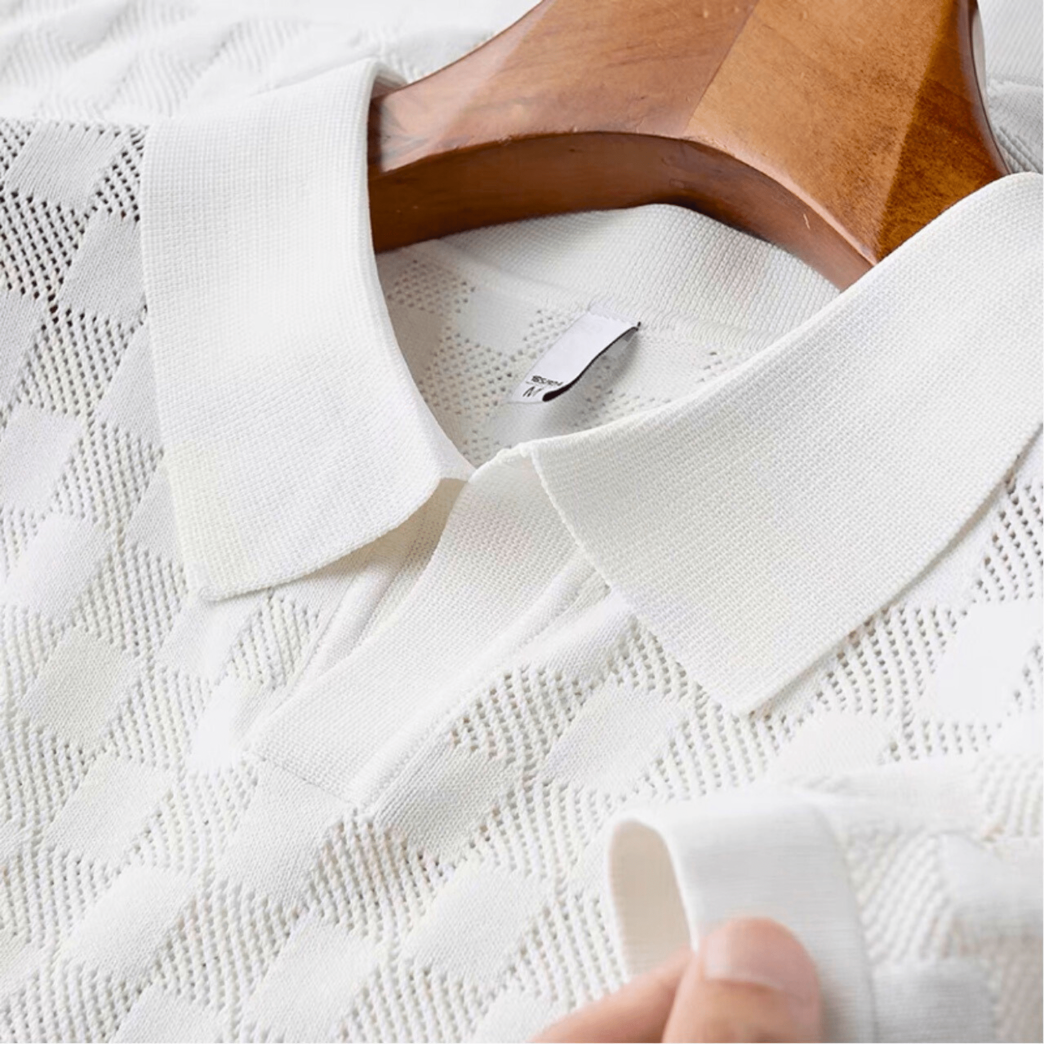 Plaid Ice Silk Polo Shirt