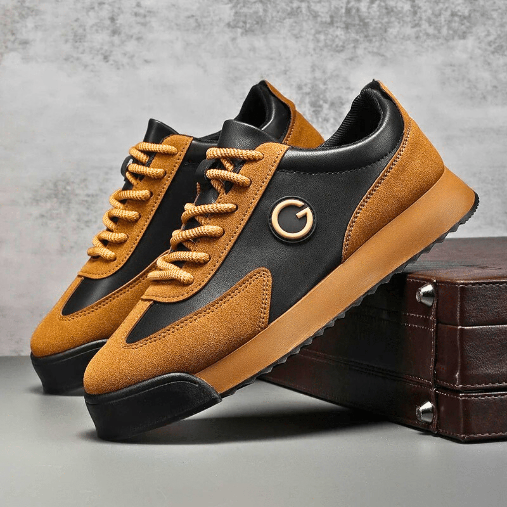 Retro Suede Leather Sneakers