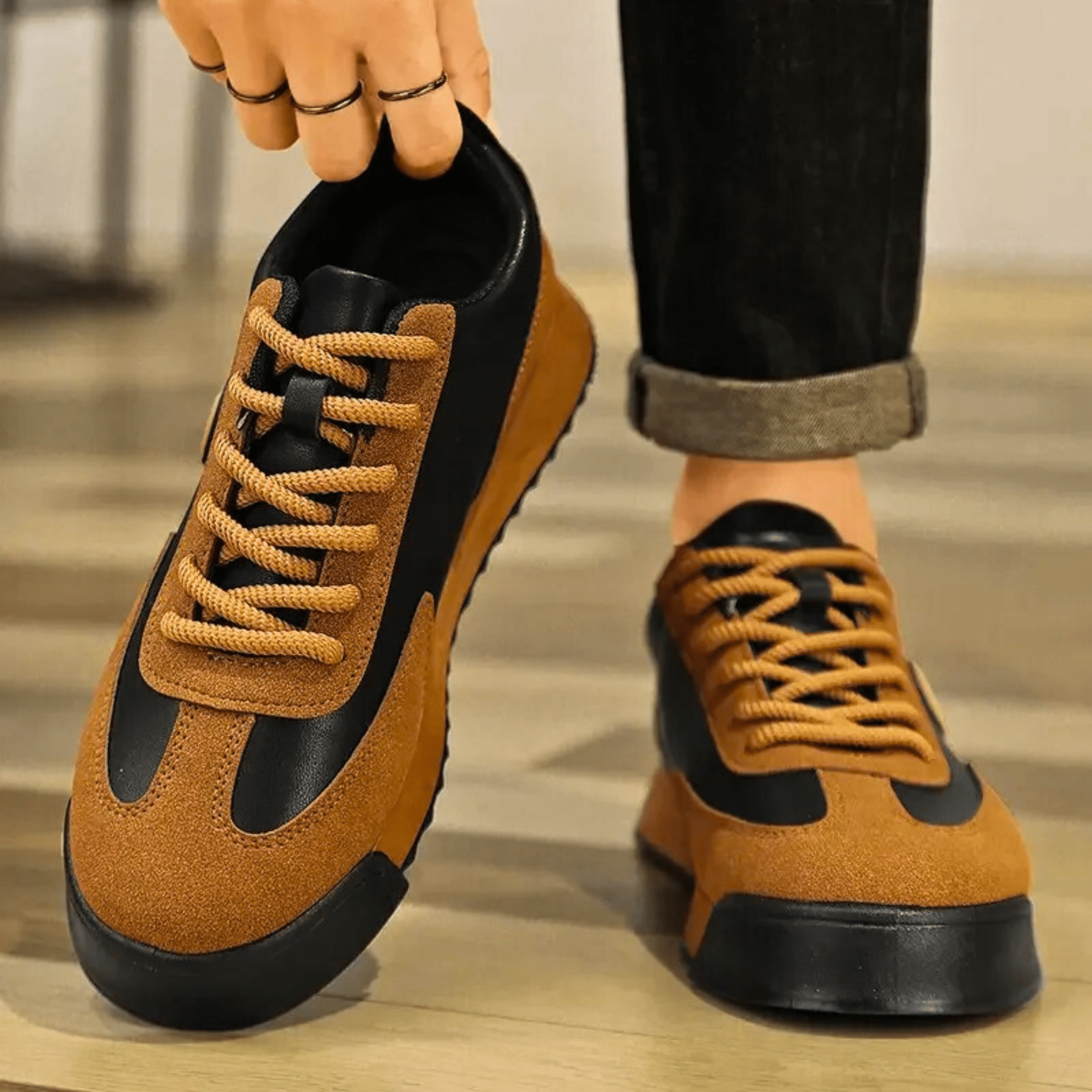 Retro Suede Leather Sneakers