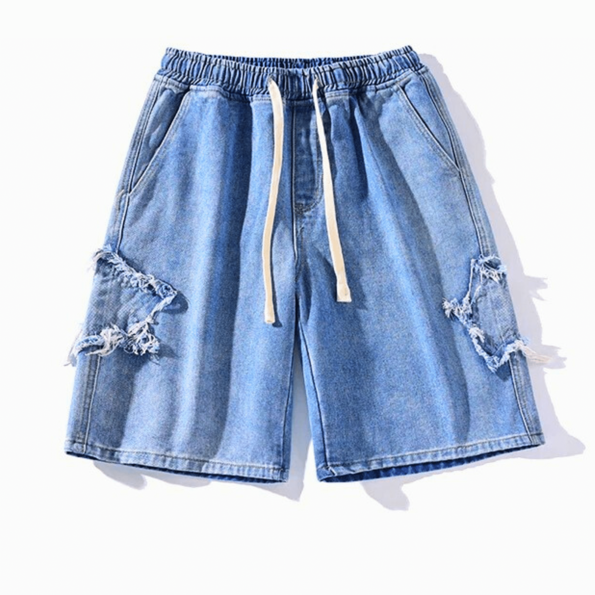 Star Patch Denim Shorts