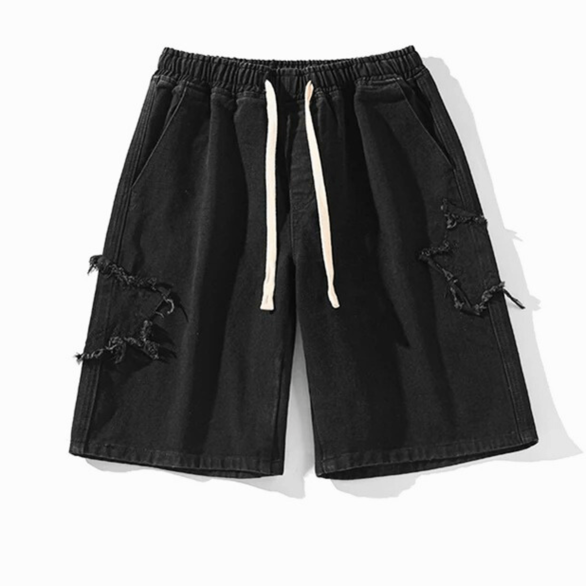 Star Patch Denim Shorts