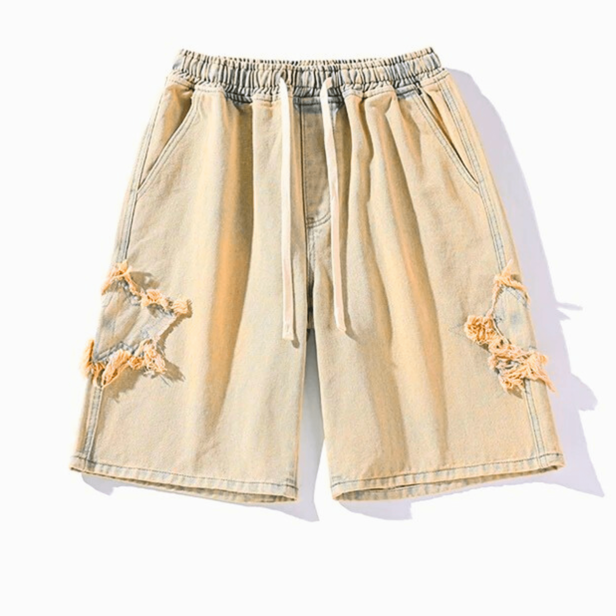 Star Patch Denim Shorts