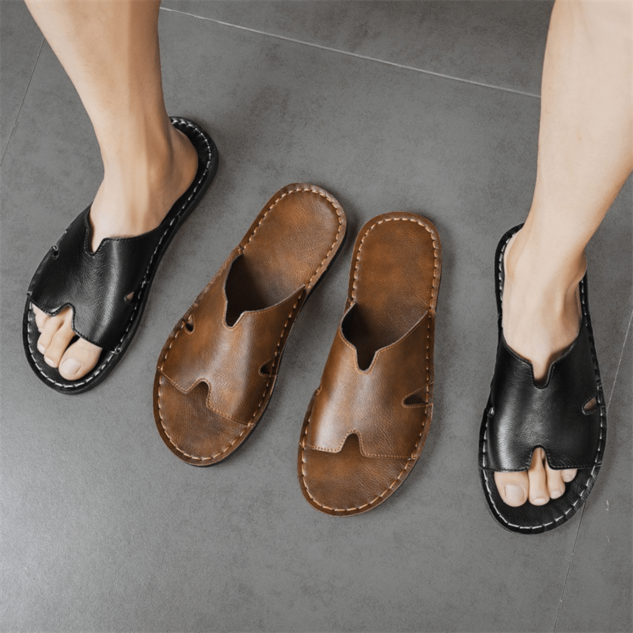 Vintage Genuine Leather Sandals