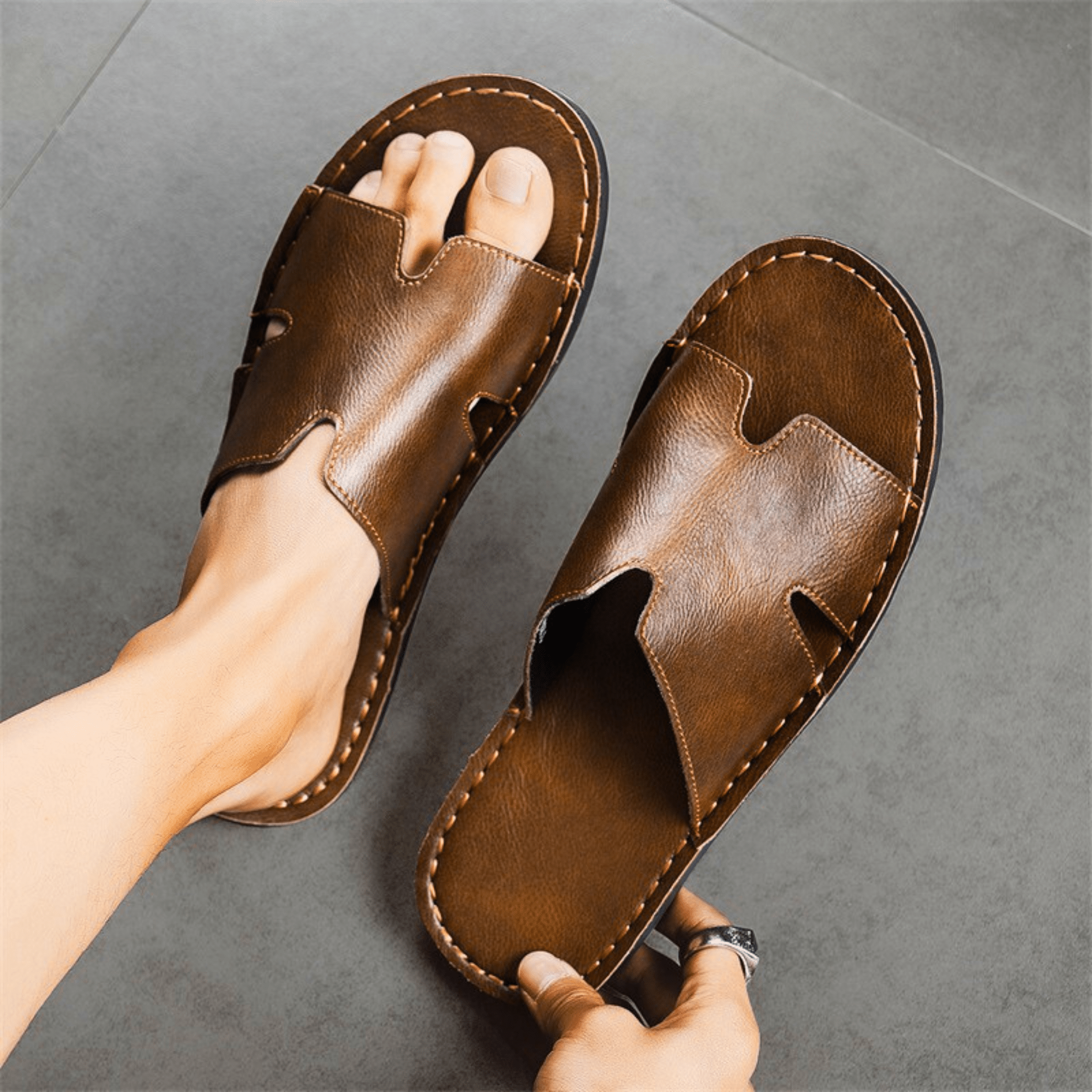 Vintage Genuine Leather Sandals