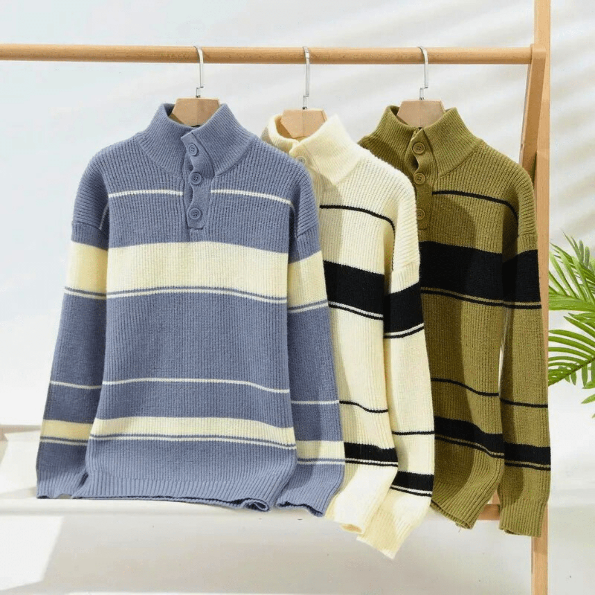 LuxeStripe Knit Sweater