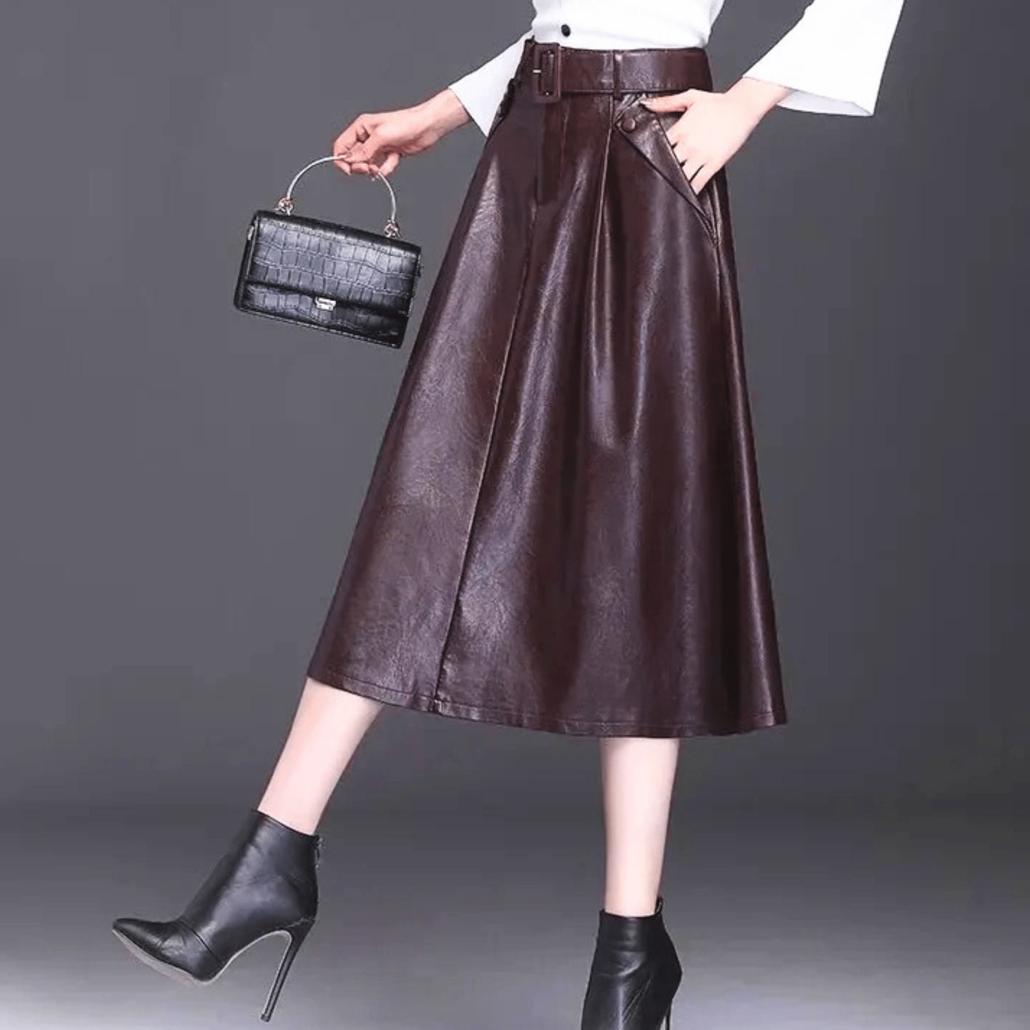 The Marvelle Leather Skirt
