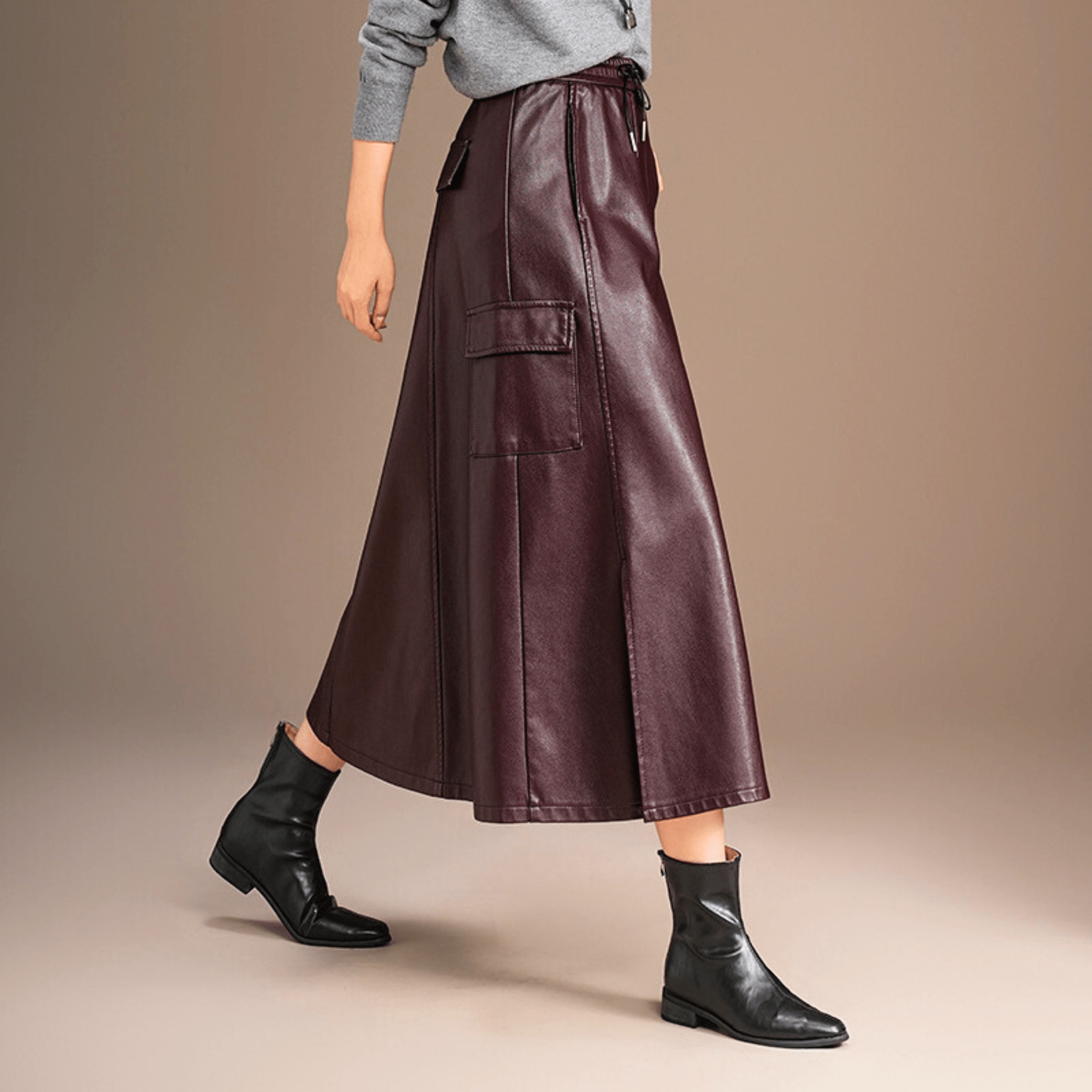 The Vionne Leather Skirt